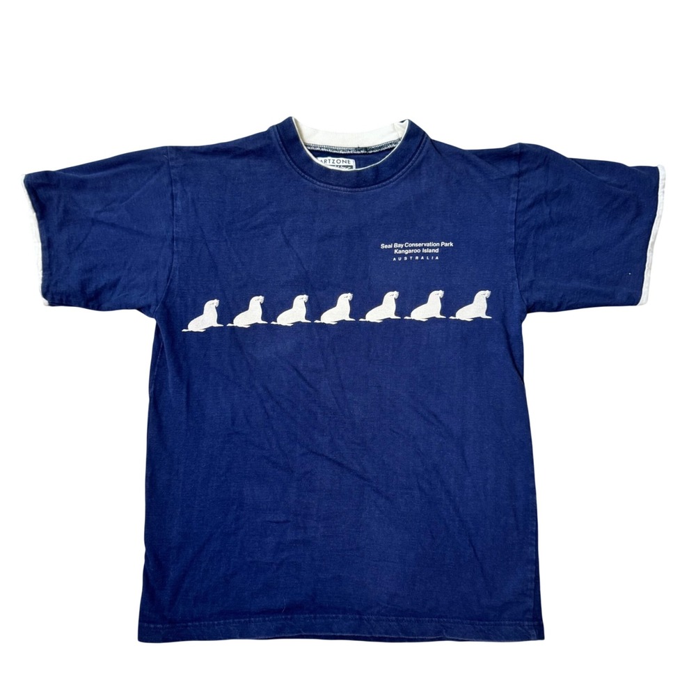 Vintage Artzone Resort Wear Australian Seal Bay Conservation Park Tee Size Small